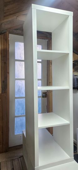 Storage shelf .  white 4-tier  ( 57 x 16 x 15.5 ) inch ( Like New )