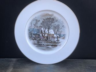 Avon Porcelain Plate Vintage Large Porcelain Plate