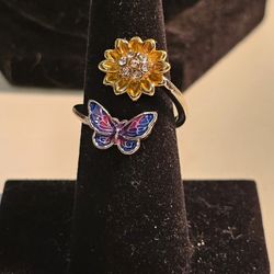 New Dazzling Butterfly  ring 