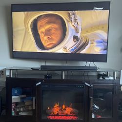 65” TV   STAND  With   FIREPLACE