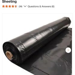 32 ft. x 100 ft. x 6 mil Black Plastic Sheeting