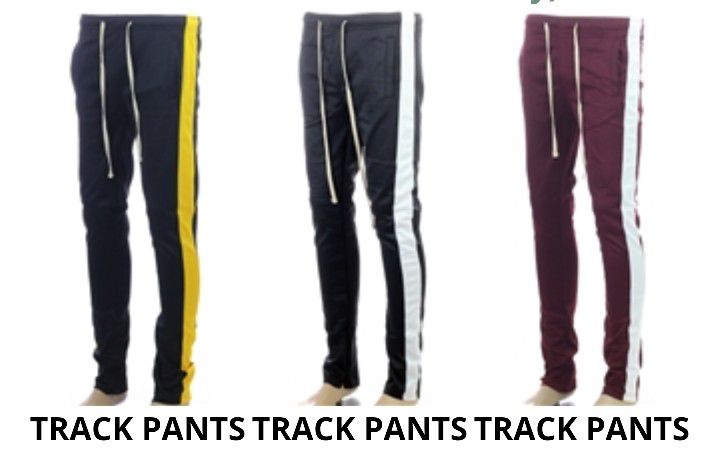 Burgundy/white track pants size large,xlarge