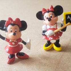 Rare Duo Minnie Mouse Figurines 