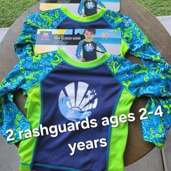 New Toddler Boys Rashguards Ages 2-4 Years 2 Included