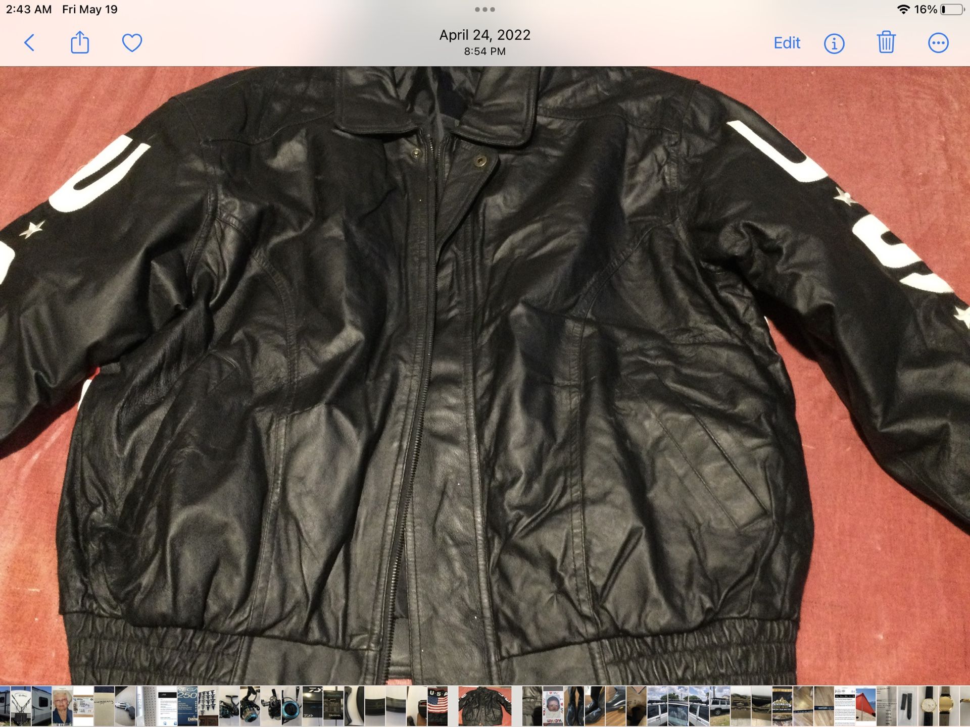 Leather Jacket Size Large