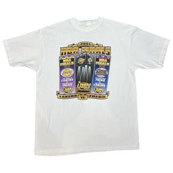 Vintage 2001 NBA Finals Lakers vs 76ers Tee XL Majestic Kobe Iverson Y2K Tee Shirt