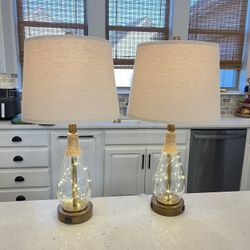 Brand New Set of Table Lamps with Two Light Sources 