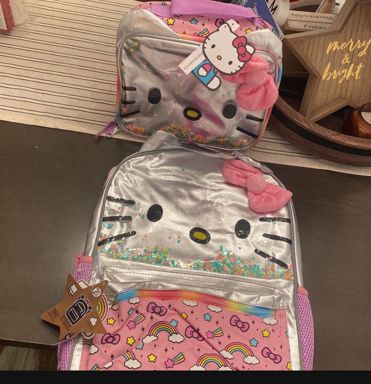 New With Tags Hello Kitty Backpack With Lunchbox