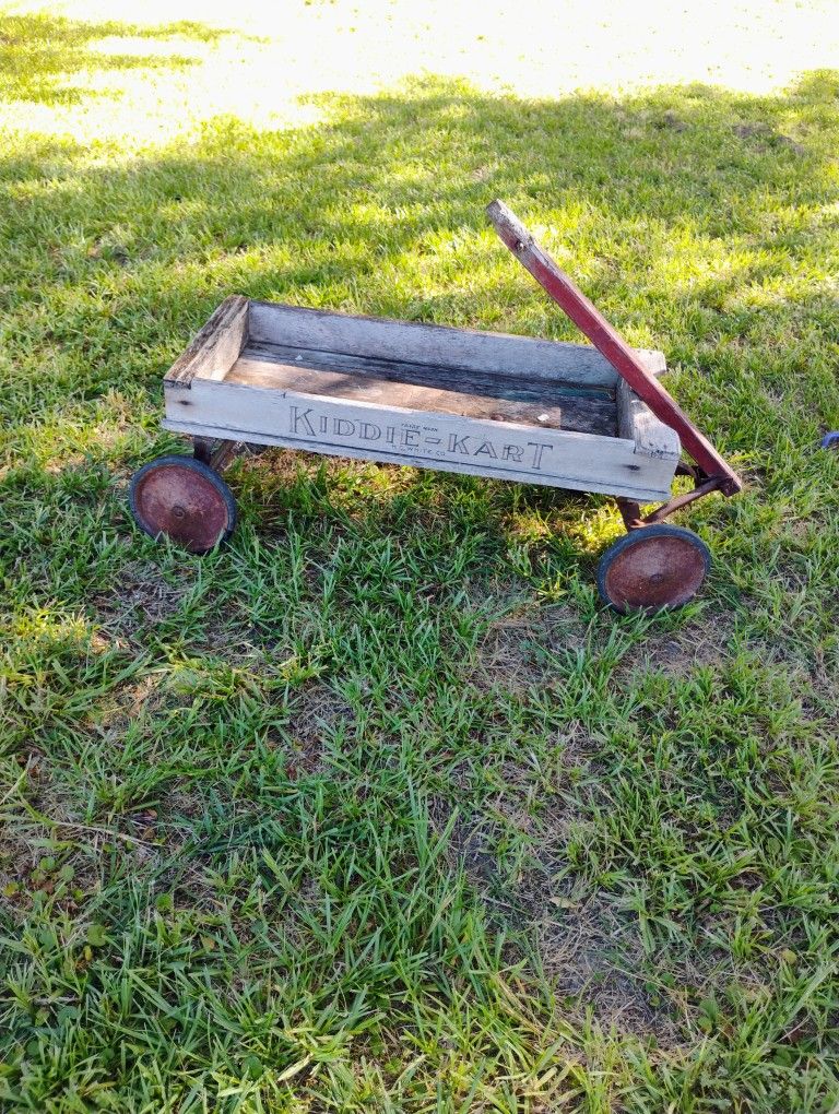 1920's Wooden Kiddie Kart Wagon