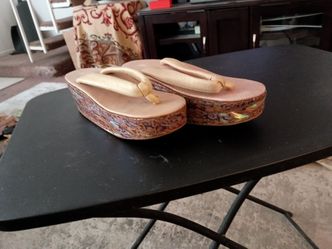 Platform Thong Sandals with Iridescent Sole