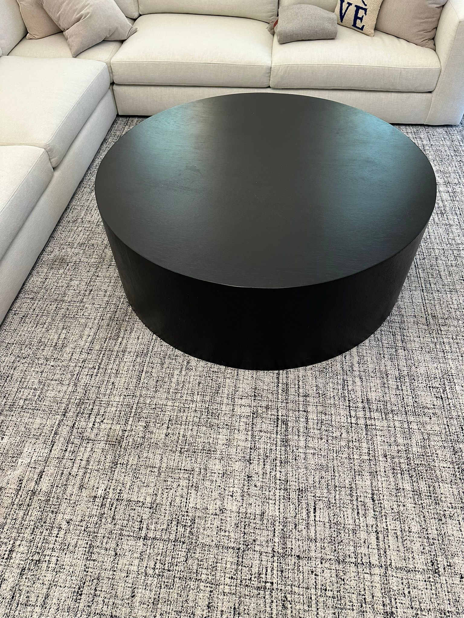 Arhaus black round coffee table