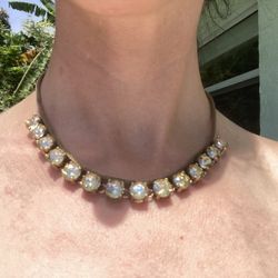 J Crew Yellow Sapphire Crystal Necklace 