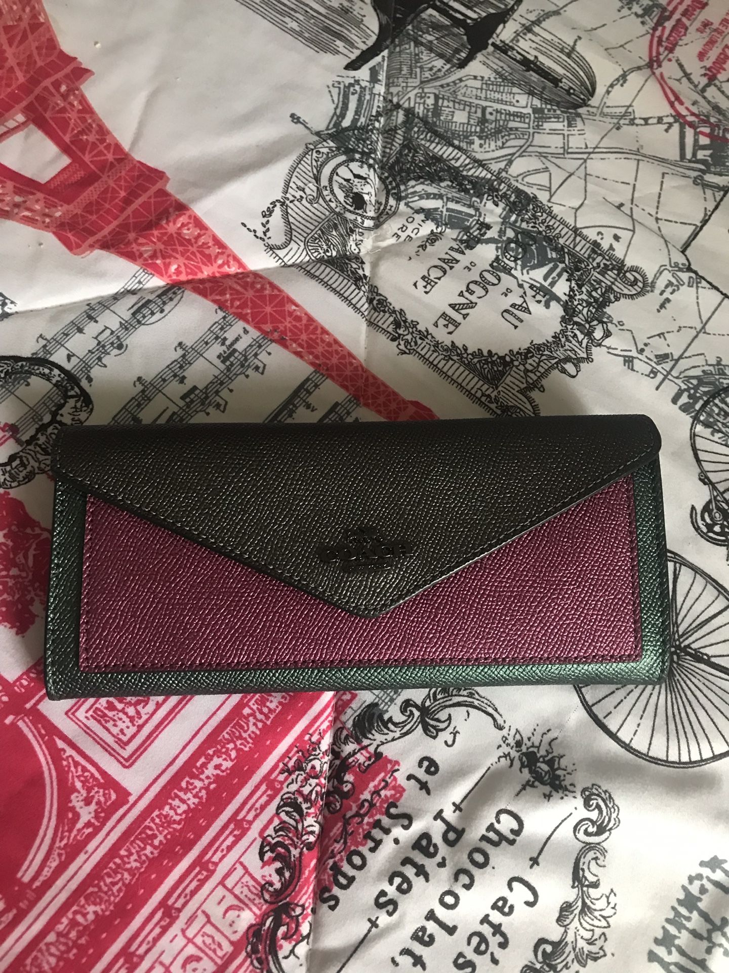 Coach soft colorblock wallet -large