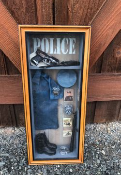 Shadow box picture frame police art