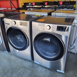 LG ThinQ Front Load Washer 4.5 Cubic Feet Dryer 7.4 Cubic Feet