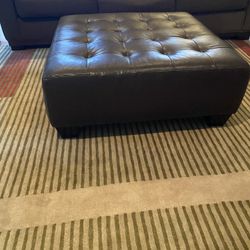Leather Ottoman