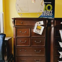 Tall Sturdy Wooden Traditional Brown Chest $10 down !