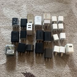 A set of chargers, intact, clean, working, all original, in good condition