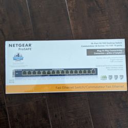 NetGear ProSafe FS116NA 16-Port 10/100 Desktop External Switch NEW Sealed