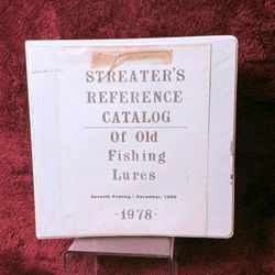Streater's Reference Catalog of Old Fishing Lures 7th Printing Binder SIGNED