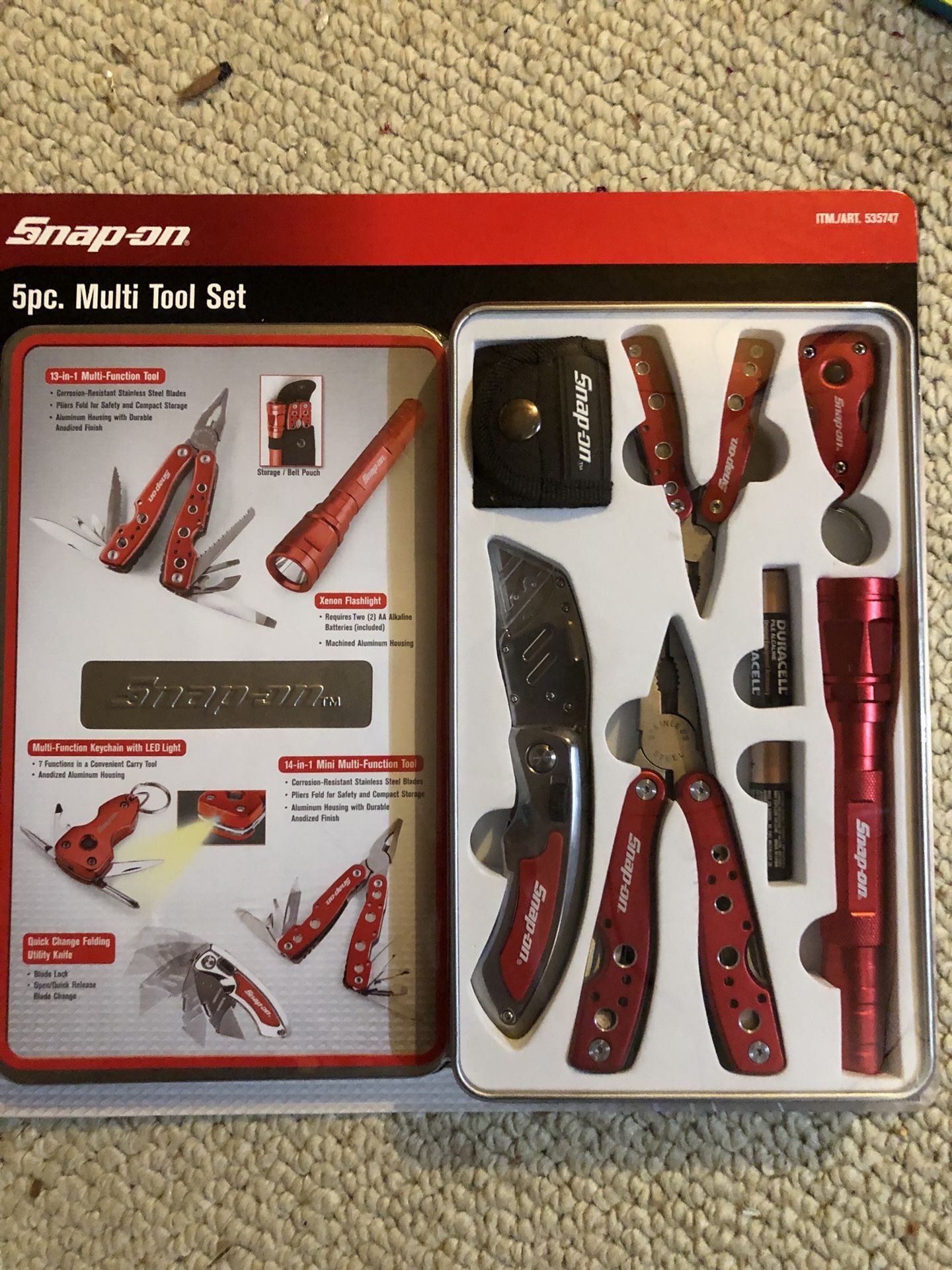 5 piece Snap-on Multi tool set