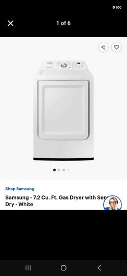 Just need gone!! 
Samsung 7.2 Cu. Ft. Gas Dryer with Sen - Dry - White
