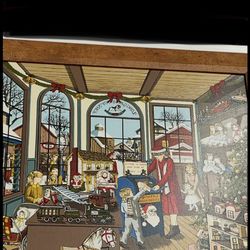 Vintage Christmas Painting 