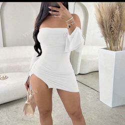SHEIN   XS Thigh Slit Mini Dress