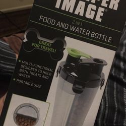 SHARPER IMAGE PET FOOD & WATER BOTTLE FOR YOUR DOG OR CAT