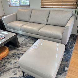 Leather Couch Set (Gray) 