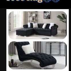 Sectional & Chaise $1500 FREE RUG