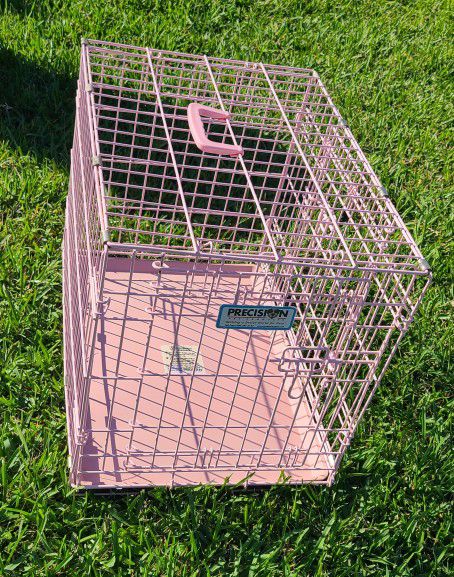 24" Metal Crate Pink , Dogs 12 To 25 Pounds 