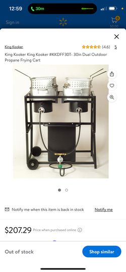 King Cooker Double Burner Fryer Cart