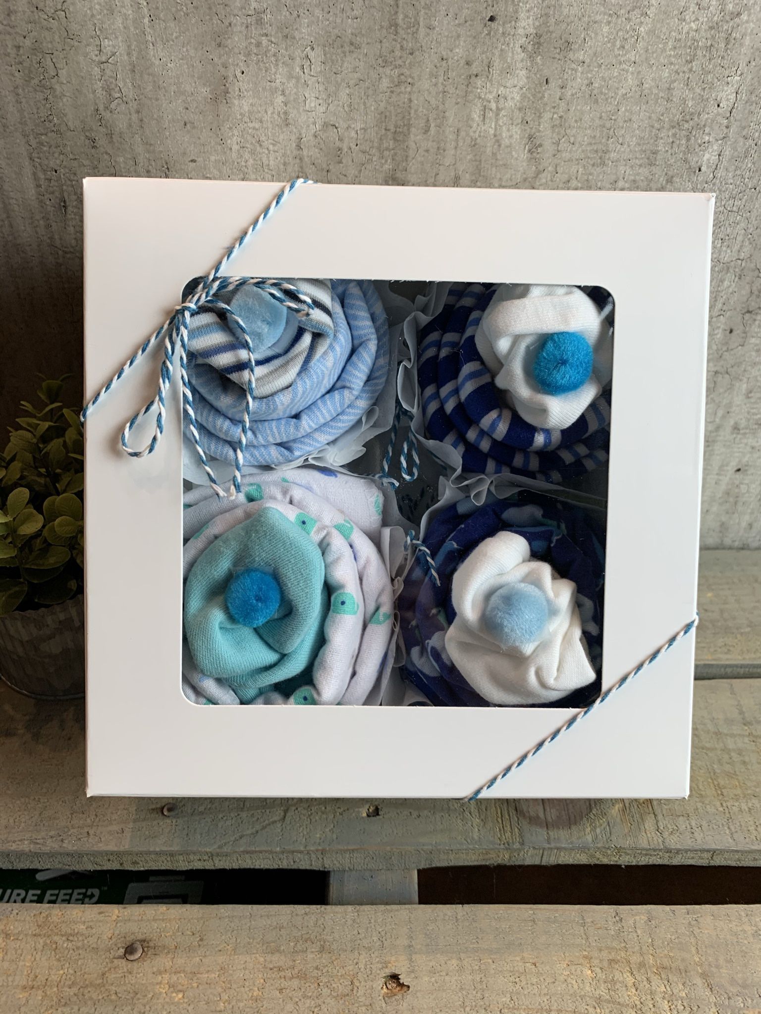 Cupcake Onesie Gift Box~Set Of 4