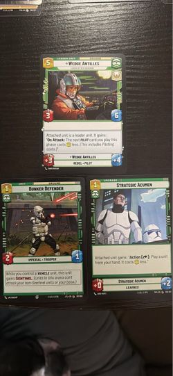 Star Wars Unlimited Trading Cards Lot of 3