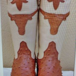 UT Full Quill Ostrich Cowboy Boots (8.5 D)