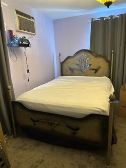 Vintage Queen Bed Frame and Mattress