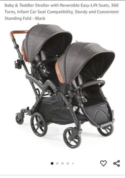 6 wheel double stroller