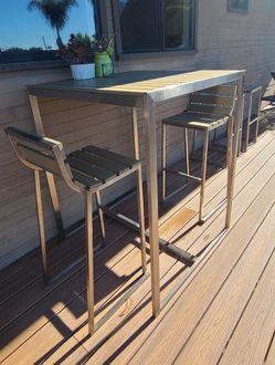 Outdoor Patio High Table & Chairs Set