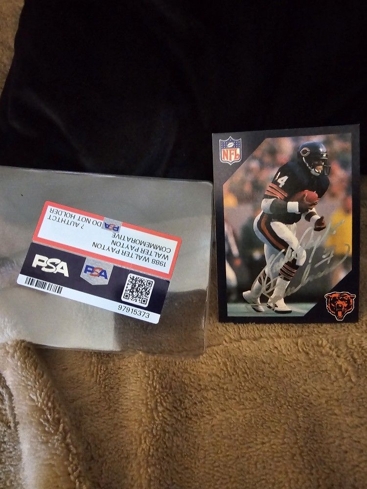 Walter Payton Autograph Psa DNA Cert.