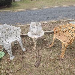 Price is firm.. vintage cast garden set