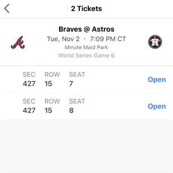 ASTROS TICKETS GAME 6 
