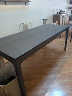 Wood Table with Two Chairs