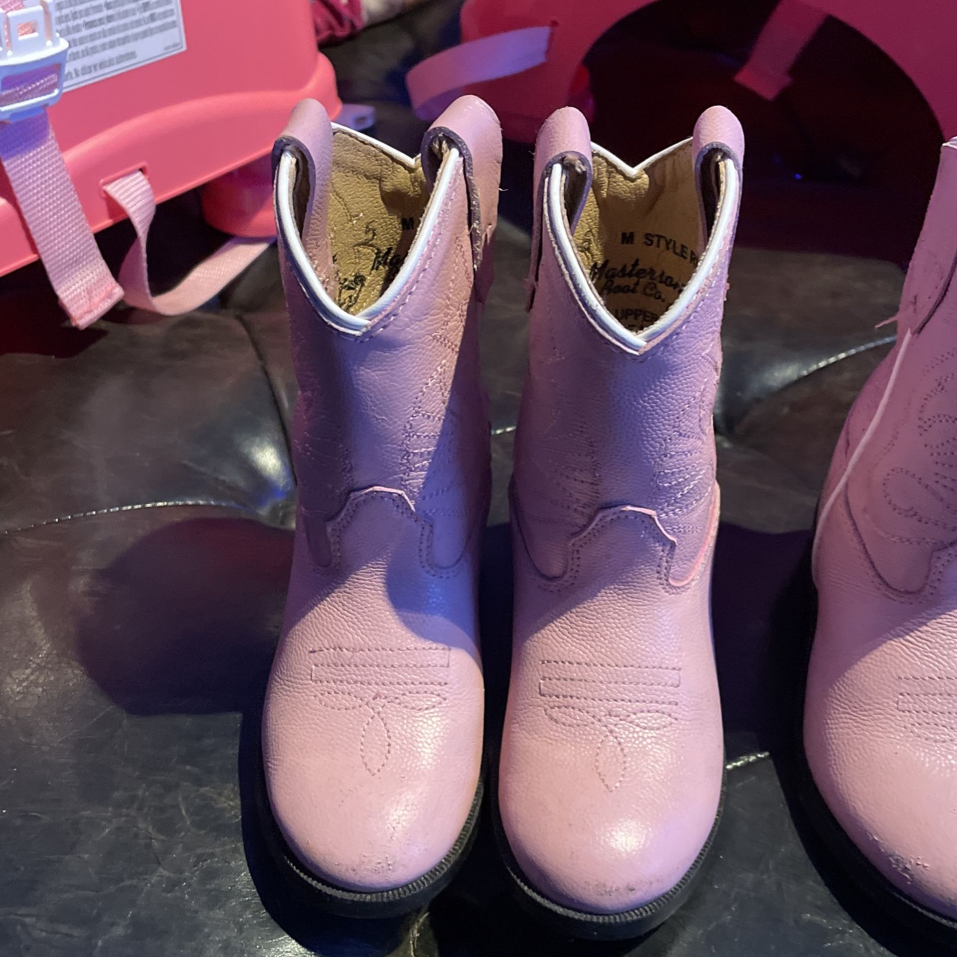 Pink Toddler Boots Real Leather 