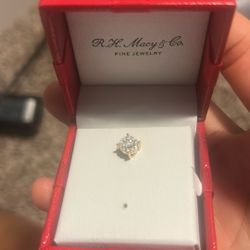 14K Diamond Filled Stud From Macys
