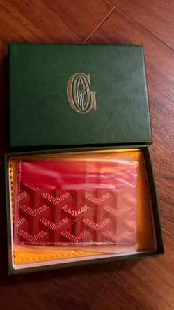 Goyard Paris Red Coated Canvas Card Holder