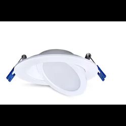 Leviton Adjustable 5 CCT Color Selectable Slim Downlight, 4 in. Round DAR40-S1W