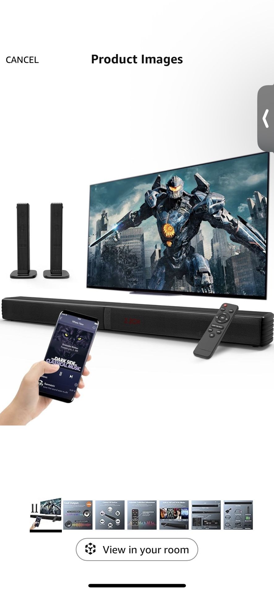 2.2 CH Sound Bars for TV, Peak Power 140W Dual Bass Subwoofer, 3D Surround Sound System, 32 Inch Home Theater Audio Soundbar, HDMI ARC Connection, 2 i