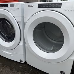 Whirlpool frontload washer and electric dryer