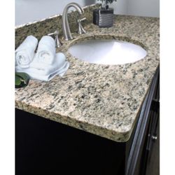 NEW 49x22 Santa Cecilia Granite Vanity Top, Sink And Backsplash